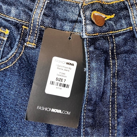 Fashion Nova - I Got It From My Mama Jeans - Size 7/28 NWT - Picture 8 of 16